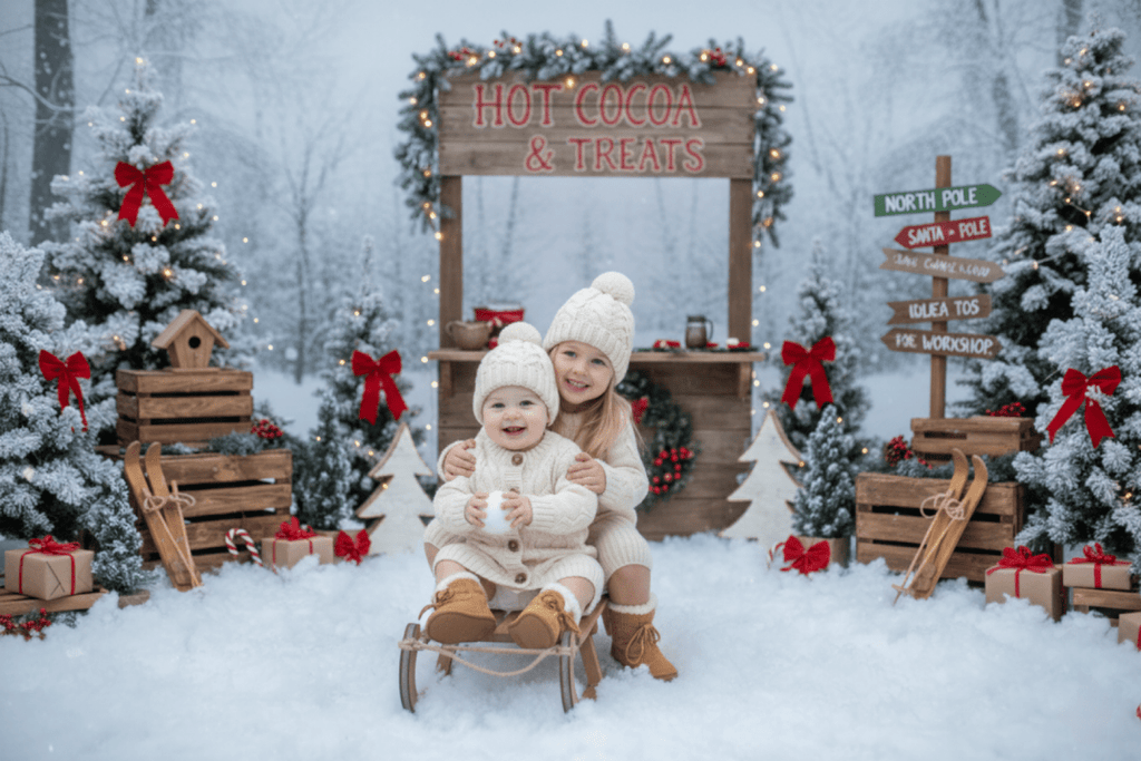 Niños en exterior navideño 2 - Revive