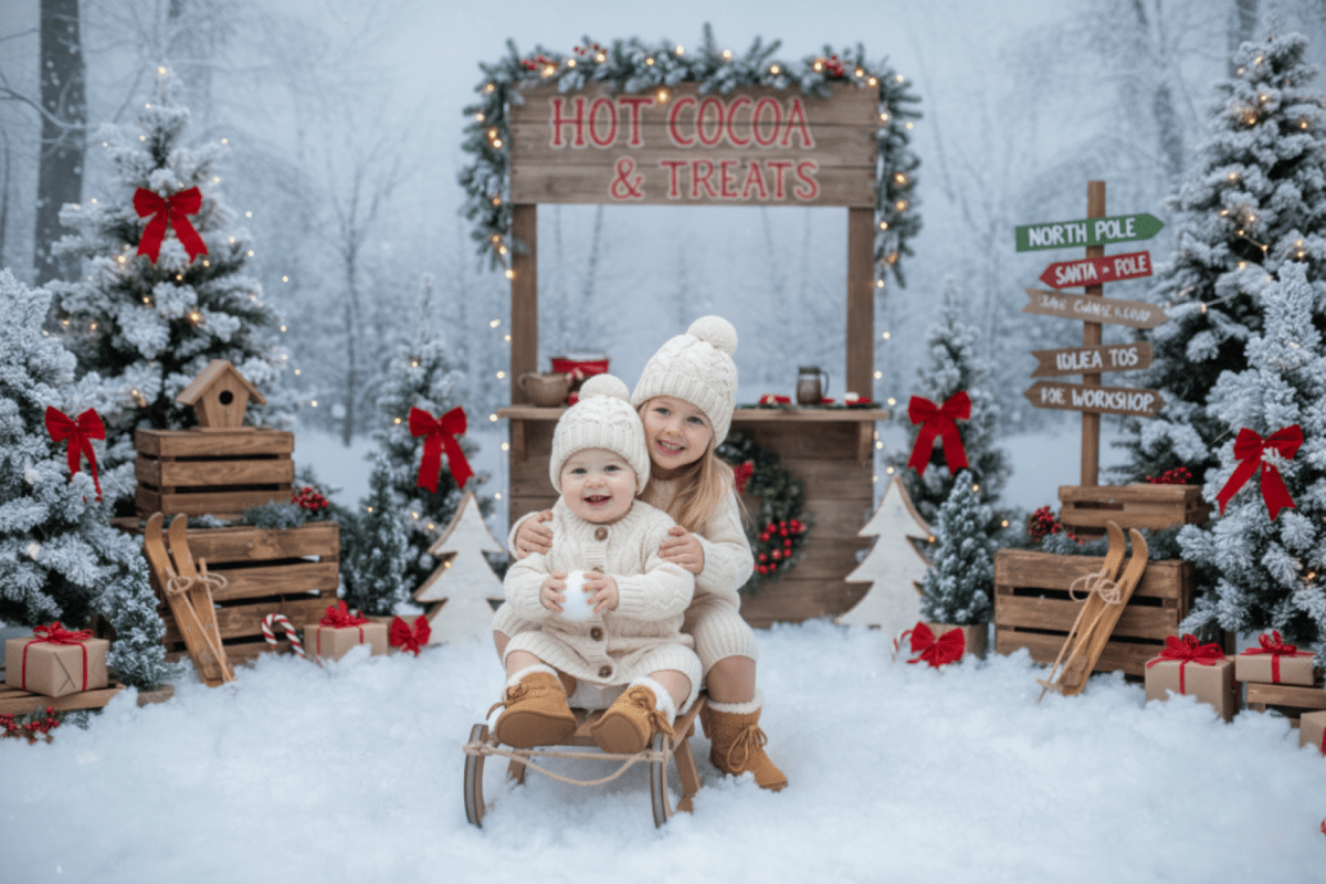 Niños en exterior navideño 2 - Revive