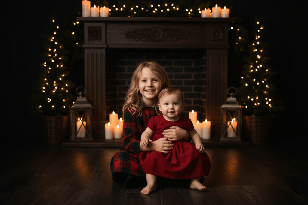 Niños en interior navideño 2 - Revive