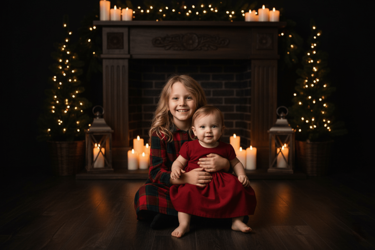 Niños en interior navideño 2 - Revive